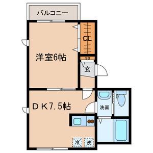 ゾンニヒハオス(1DK/1階)の間取り写真
