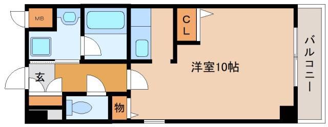 ウォーターマーク(1K/2階)の間取り写真