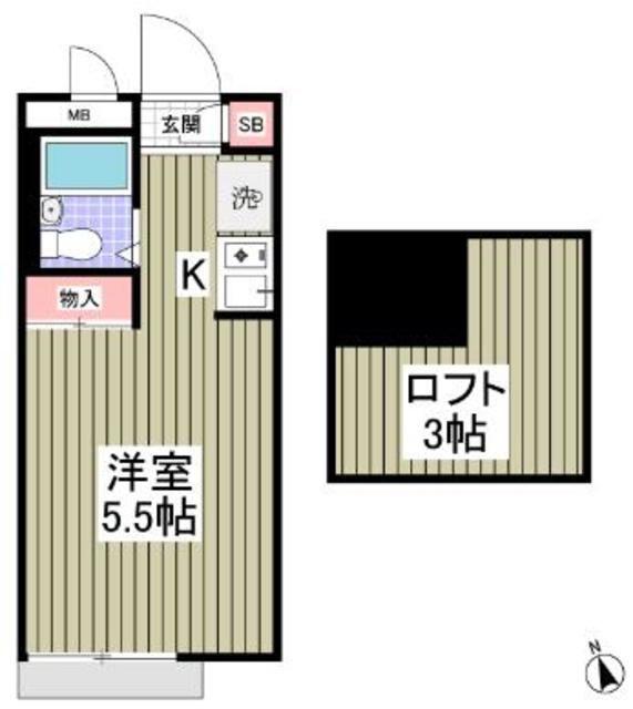 今福レジデンス(ワンルーム/1階)の間取り写真