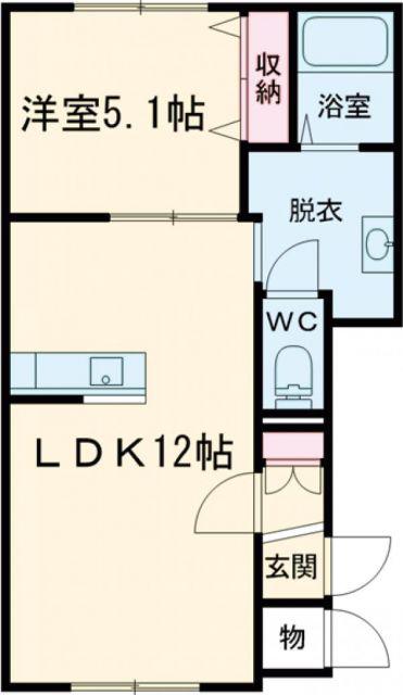 KNOT(1LDK/1階)の間取り写真