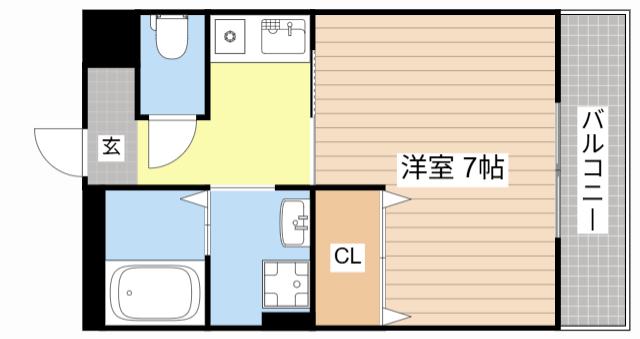 ベルテンポ2号館(1K/3階)の間取り写真
