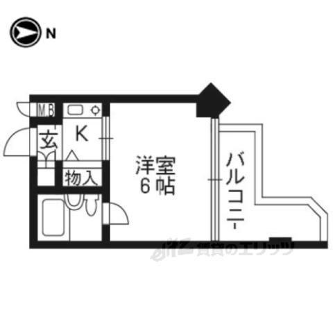 Mプラザ津田駅前(1K/3階)の間取り写真