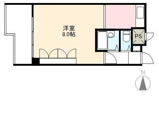 藤塚コーポラス(1K/7階)の間取り写真