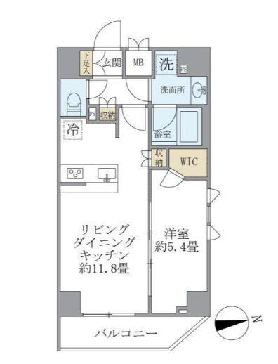 プルミエ秋葉原イースト PREMIER秋葉原イースト(1LDK/5階)の間取り写真