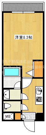 BUENA川端町4丁目壱番館(1K/8階)の間取り写真