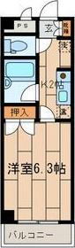 ビレッジコア八王子(1K/5階)の間取り写真