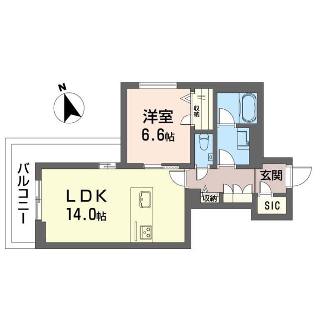 ソレイユ ルヴァン(1LDK/2階)の間取り写真