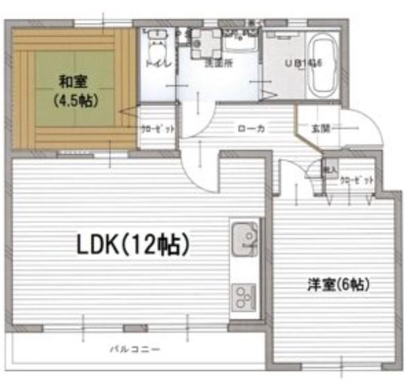 なるみグリーンコーポ(2LDK/3階)の間取り写真