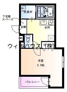 フジパレス湊2番館(1K/3階)の間取り写真