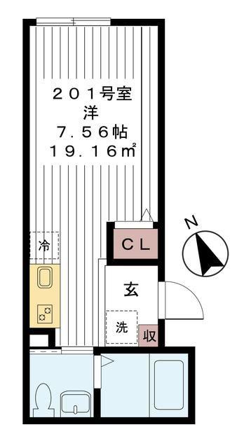 COLINA大岡山(ワンルーム/2階)の間取り写真