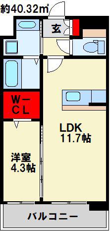 MALVAROSA(1LDK/4階)の間取り写真