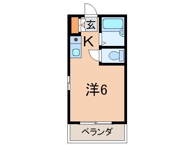 南昭和ハイツ(1K/3階)の間取り写真