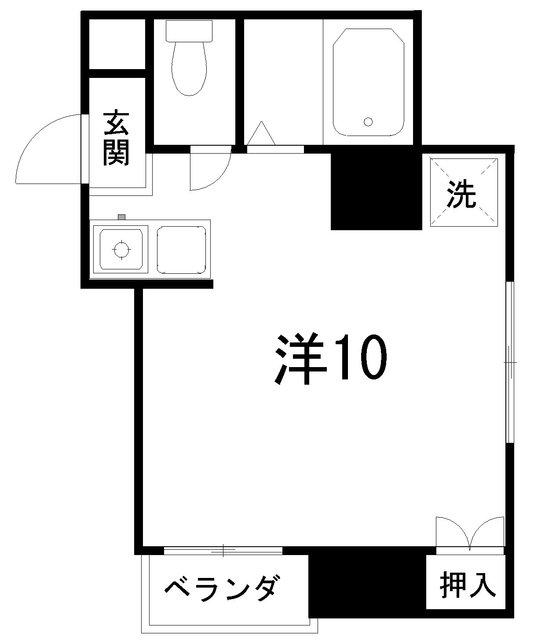 リヴィエラ二葉町(ワンルーム/6階)の間取り写真