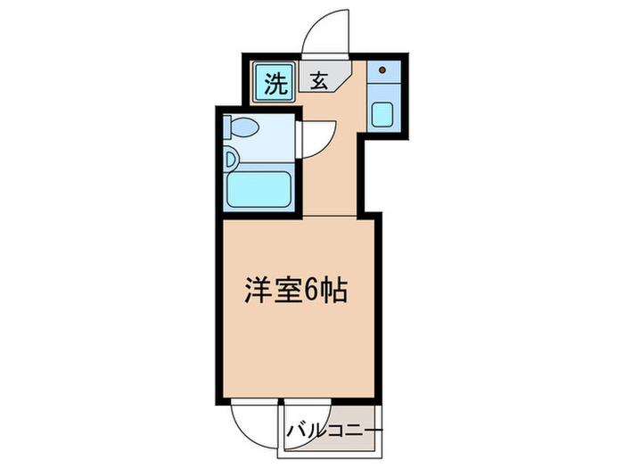 扶桑ハイツ経堂(ワンルーム/3階)の間取り写真