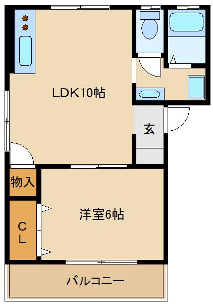 土井新大阪ビル(1LDK/4階)の間取り写真
