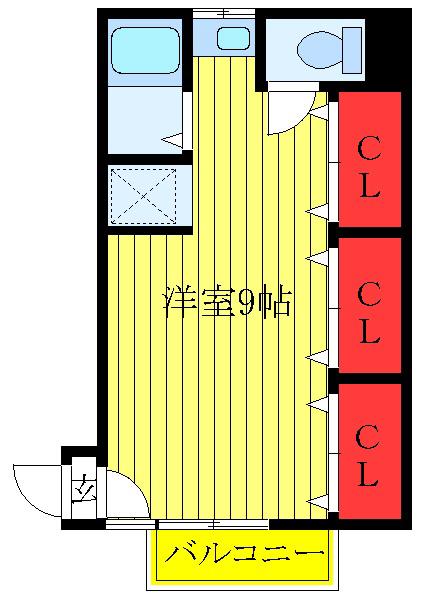ファイン滝野川A棟(ワンルーム/3階)の間取り写真