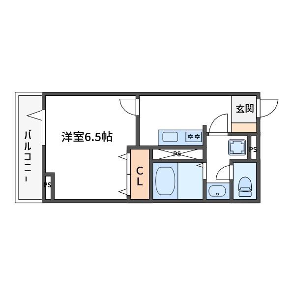 セレスティア東尾久(1K/2階)の間取り写真