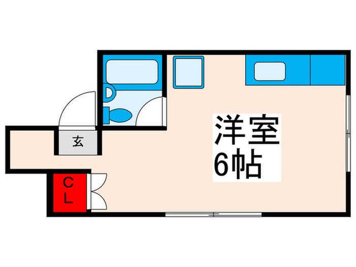 コーポ新町(ワンルーム/2階)の間取り写真
