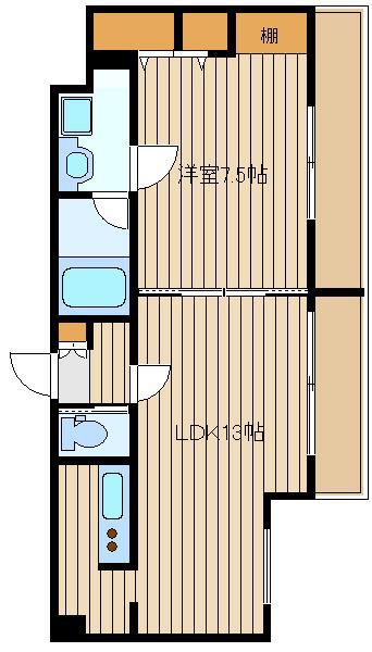 シェトワ小茂根(1LDK/3階)の間取り写真
