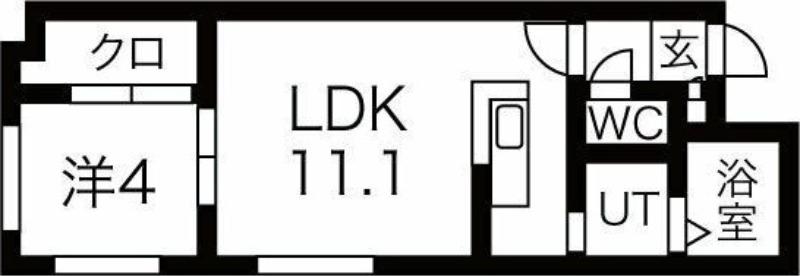 スペチアーレ豊平(1LDK/3階)の間取り写真