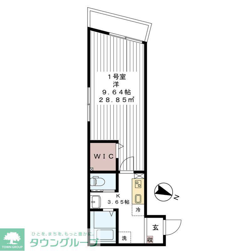 AJ新鎌ケ谷(1K/1階)の間取り写真