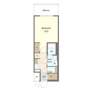 S-RESIDENCE志賀本通DEARLY(1K/13階)の間取り写真