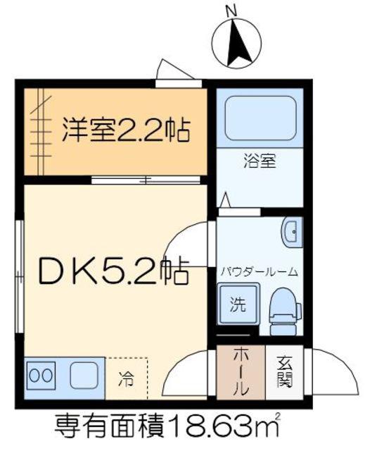 SORA西新井(1DK/3階)の間取り写真