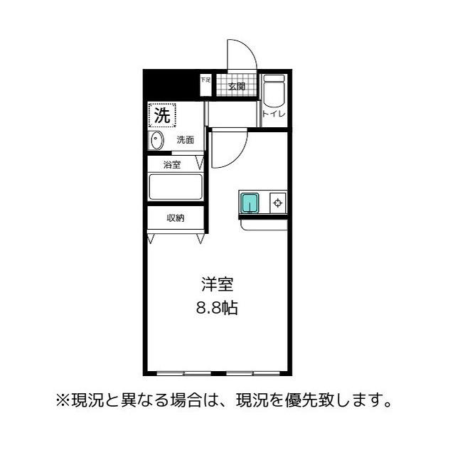 メゾンドゥジュネス(ワンルーム/1階)の間取り写真