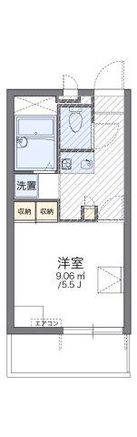 レオパレスKODA1263(1K/2階)の間取り写真