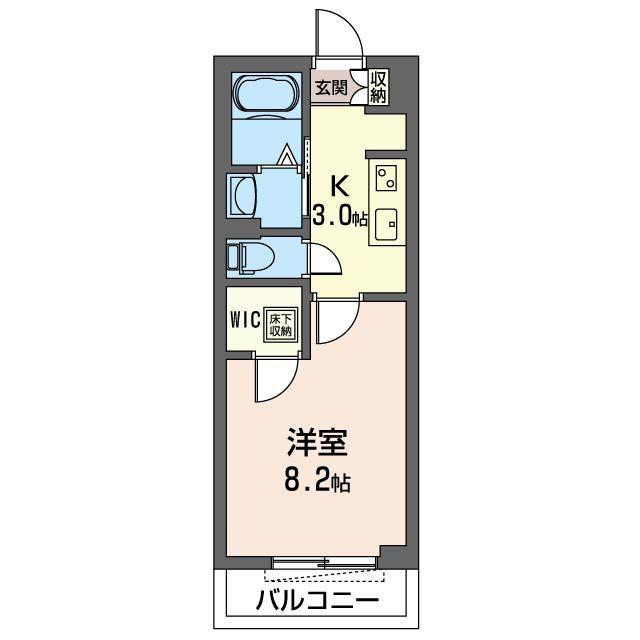 千葉都市モノレール 桜木駅(千葉) 徒歩13分 3階建 築5年(1K/1階)の間取り写真