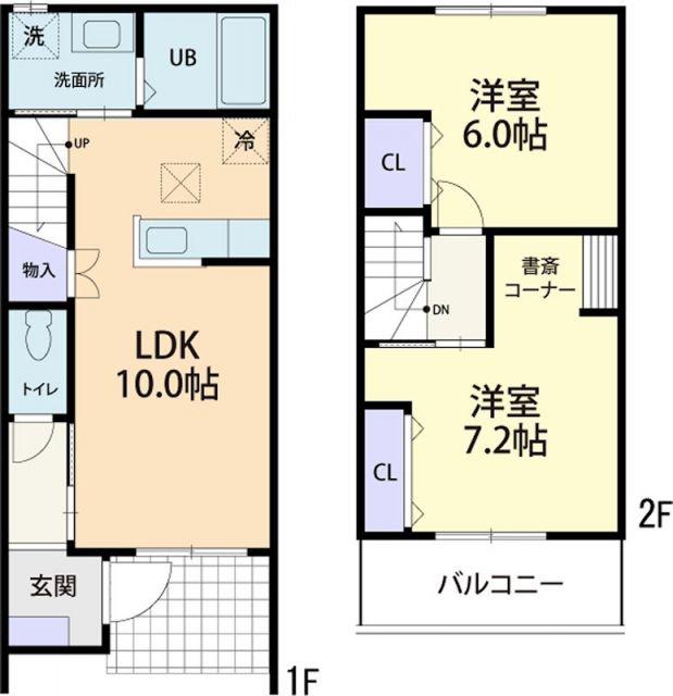 BLUE BIRDA(2LDK/1階)の間取り写真