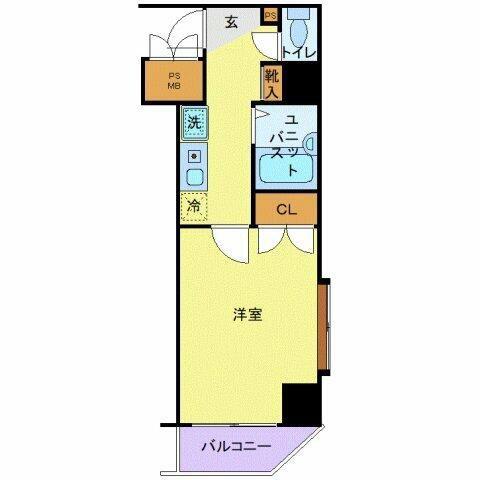 ガラ・シティ笹塚(1K/9階)の間取り写真