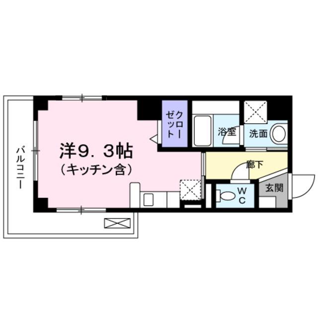 喜久屋ビル(ワンルーム/5階)の間取り写真