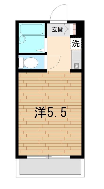 グランディール高橋(1K/2階)の間取り写真