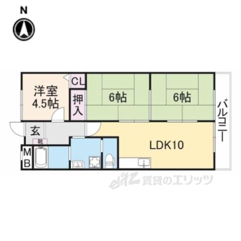 アーバンハイム郡山(3LDK/3階)の間取り写真