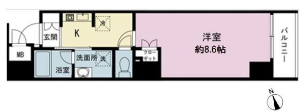 GRANSITE KAMATA(1K/7階)の間取り写真