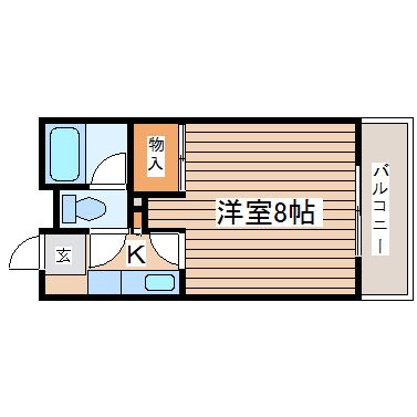 アペールしいな(1K/2階)の間取り写真