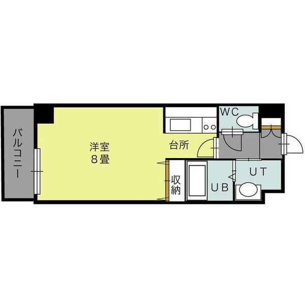 TAKE・N20(1K/3階)の間取り写真