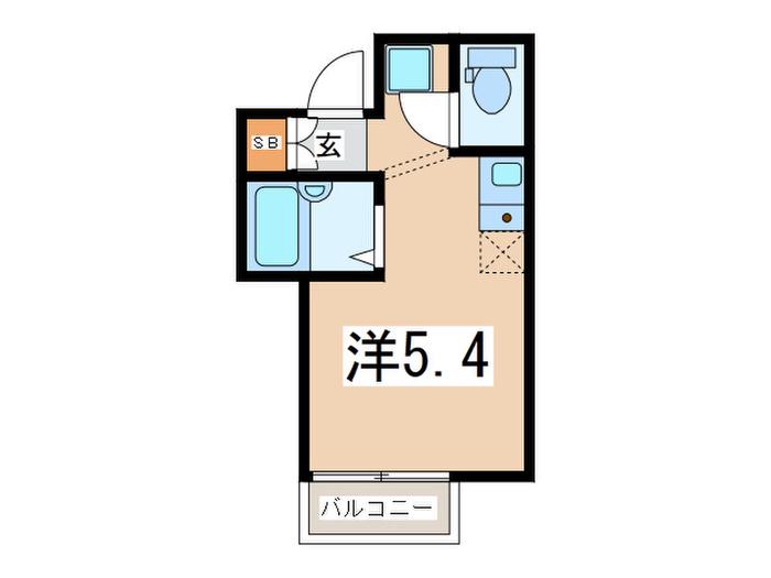 プランド-ル妙蓮寺A棟(ワンルーム/3階)の間取り写真