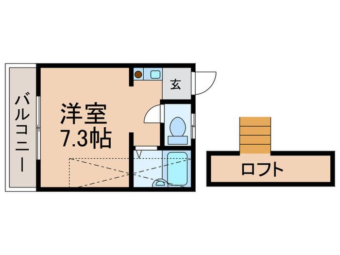 桜ハイツ(ワンルーム/2階)の間取り写真