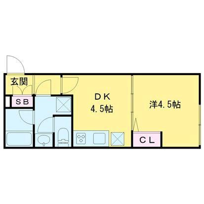 J-ARC吉祥寺(1DK/2階)の間取り写真
