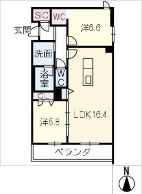 春和景明(2LDK/3階)の間取り写真