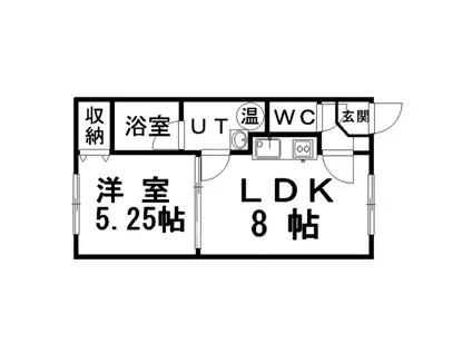 ミントミルキーウェイ(1LDK/1階)の間取り写真