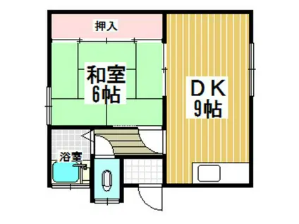 紅姫荘(1DK/2階)の間取り写真