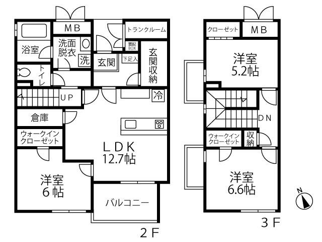 OASISPREMIER GARDEN VILLA(3LDK/2階)の間取り写真