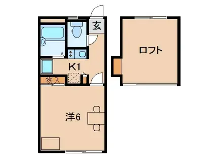 小雑賀アパート(1K/1階)の間取り写真