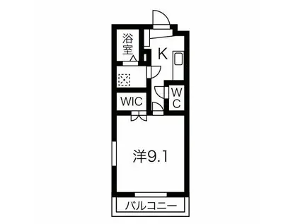 カーサカリーノ御殿場(1K/1階)の間取り写真