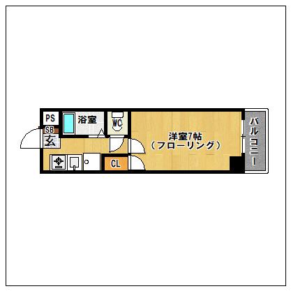プレアール教育大前(1K/3階)の間取り写真