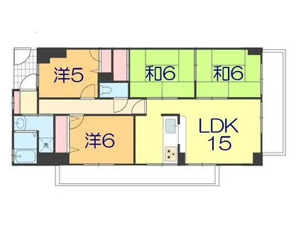 サーパス三津 壱番館 1401(4LDK/14階)の間取り写真