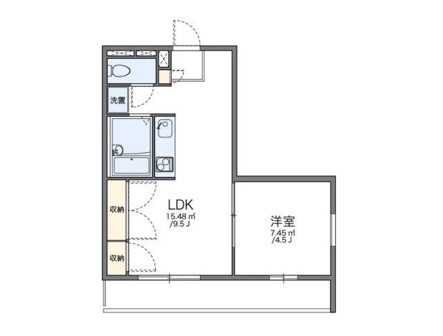 レオパレスT-アイランド(1LDK/1階)の間取り写真